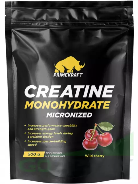 Креатин моногидрат PRIMEKRAFT Creatine Monohydrate 4500 mg 500 г, Дикая вшня