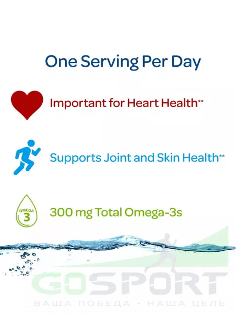Омега-3 Puritan's Pride Omega-3 300 mg Fish Oil 100 гелевых капсул