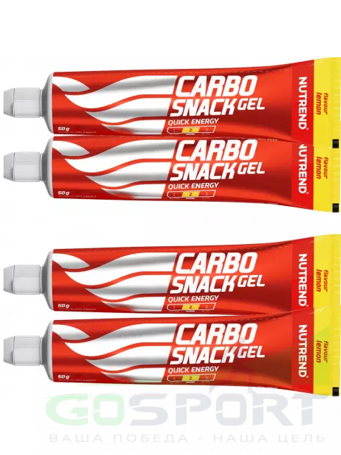 Гель питьевой NUTREND Carbosnack туба 4 шт x 50 г, Лимон