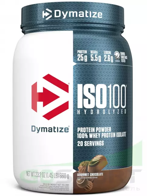 Изолят протеина Dymatize ISO100 Hydrolyzed 650 г, Изысканный шоколад Изолят протеина Dymatize ISO100 Hydrolyzed 650 г, Изысканный шоколад