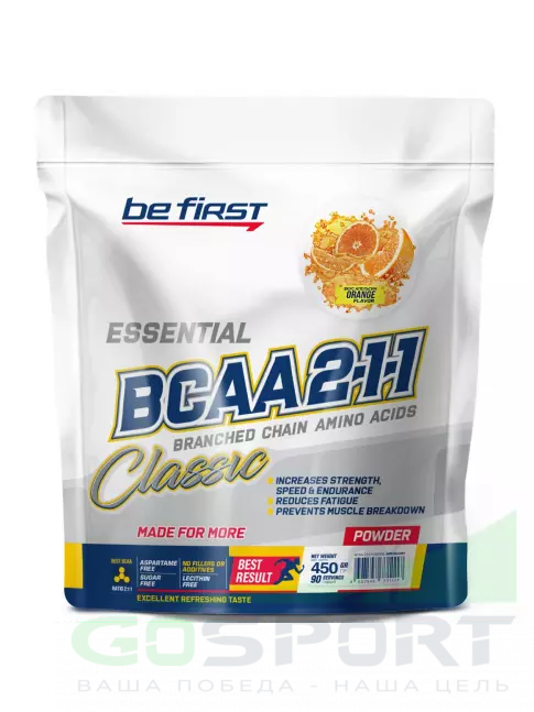 BCAA Be First BCAA Classic 450 г, Апельсин BCAA Be First BCAA Classic 450 г, Апельсин
