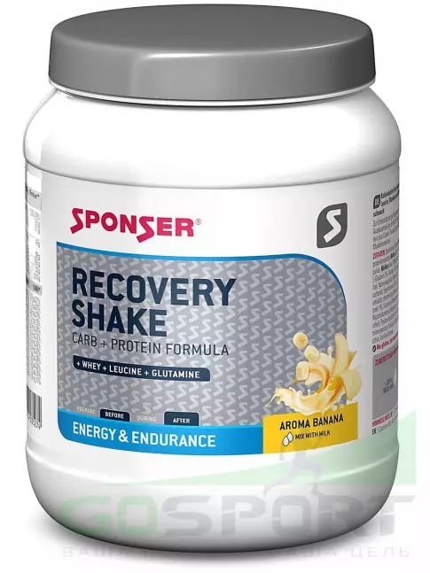 Восстановление SPONSER RECOVERY SHAKE 900 г, Банан Восстановление SPONSER RECOVERY SHAKE 900 г, Банан