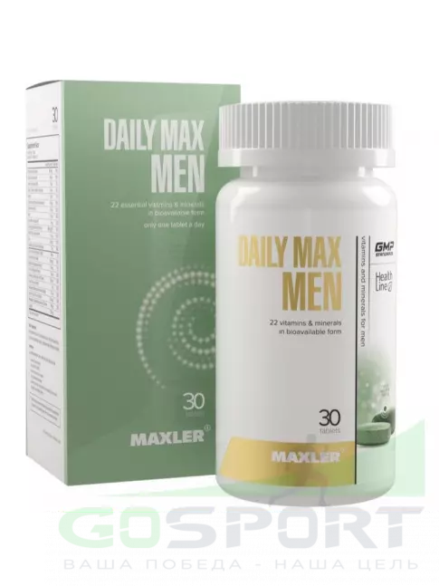 Витамины для мужчин MAXLER Daily Max Men 30 таблеток Витамины для мужчин MAXLER Daily Max Men 30 таблеток