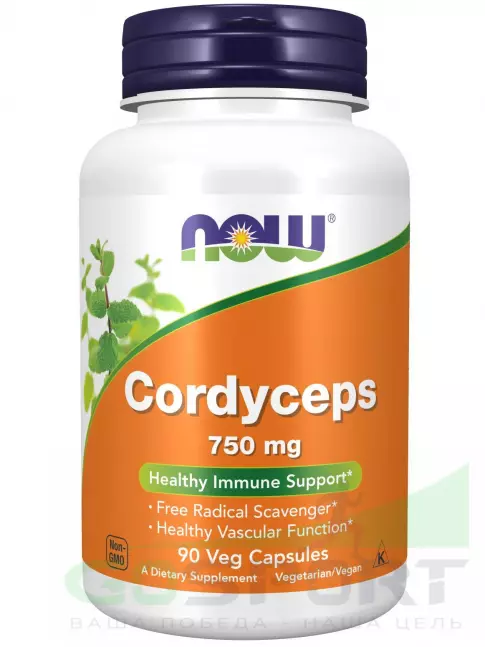 Экстракты NOW Foods Cordyceps 750 mg 90 веган капсул Экстракты NOW Foods Cordyceps 750 mg 90 веган капсул