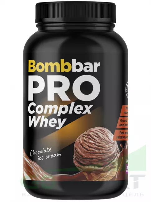 Комплексный протеин BombBar Pro Complex Whey 900 г, Шоколадное мороженое Комплексный протеин BombBar Pro Complex Whey 900 г, Шоколадное мороженое