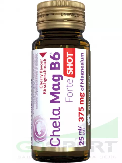 Магний OLIMP Chela-Mag B6 forte shot 9 x 25 мл, Вишня Магний OLIMP Chela-Mag B6 forte shot 9 x 25 мл, Вишня