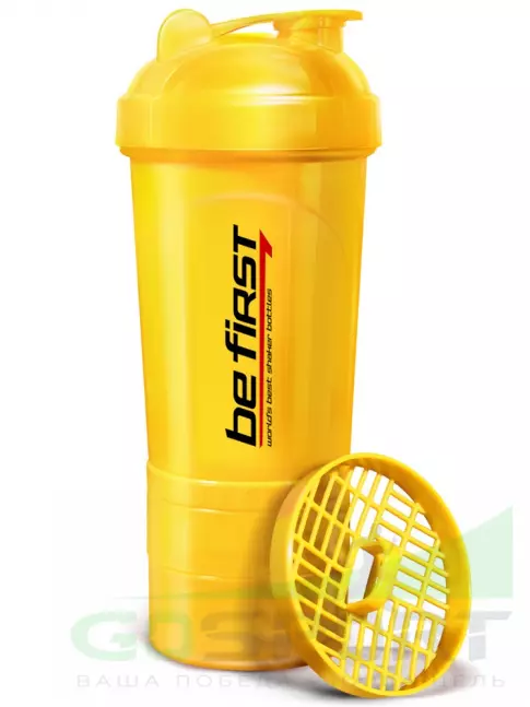Шейкер 600 мл Be First Shaker 3in1 TS1352 500 мл, Желтый Шейкер 600 мл Be First Shaker 3in1 TS1352 500 мл, Желтый