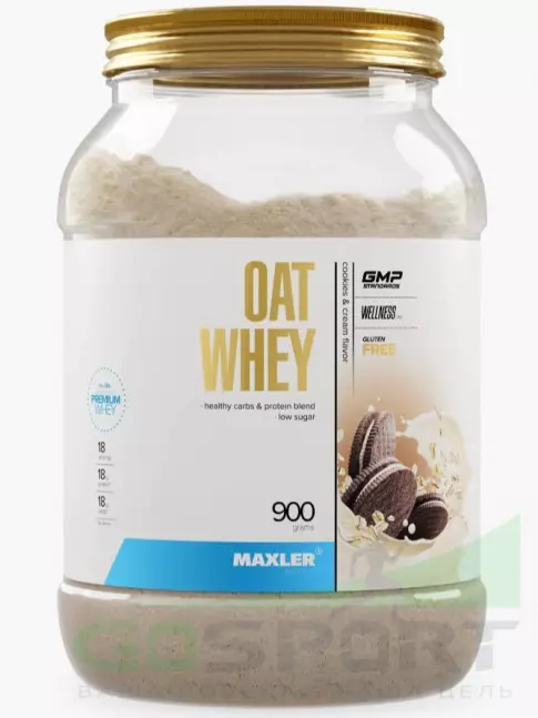 Сывороточный протеин MAXLER Oat Whey 900 г, Печенье со сливками
