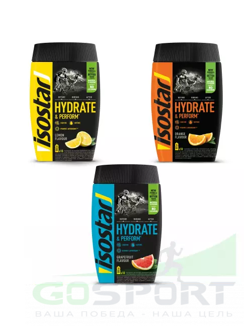 Изотоник Isostar Hydrate & Perform 3 x 400 гр, Mix Изотоник Isostar Hydrate & Perform 3 x 400 гр, Mix