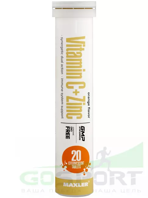 Витамин C MAXLER Vitamin C + Zinc Effervescent Tablets 3 х 20 таб, Апельсин Витамин C MAXLER Vitamin C + Zinc Effervescent Tablets 3 х 20 таб, Апельсин