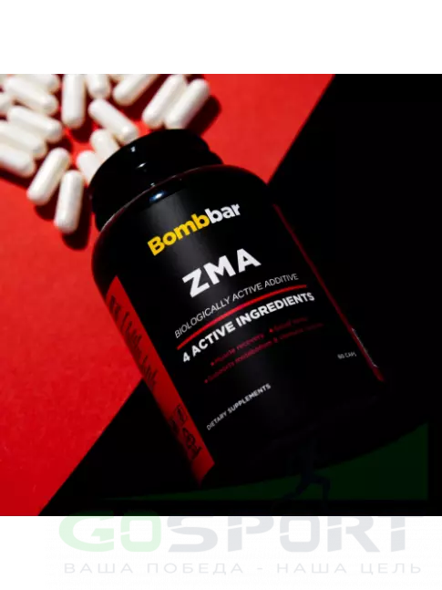 Магний+цинк+B6 BombBar ZMA 60 капсул Магний+цинк+B6 BombBar ZMA 60 капсул