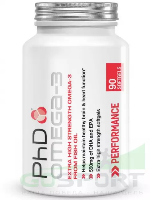 Омега-3 PhD Nutrition PhD Omega-3 90 капсул, Нейтральный Омега-3 PhD Nutrition PhD Omega-3 90 капсул, Нейтральный