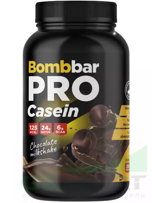 Казеиновый протеин BombBar Pro Casein 900 г, Шоколадный милкшейк