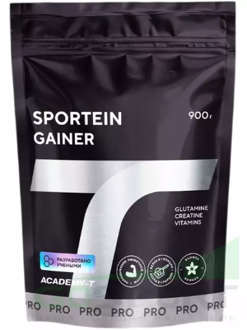 Гейнер Академия-Т Sportein Gainer дой-пак 900 г, Ваниль Гейнер Академия-Т Sportein Gainer дой-пак 900 г, Ваниль