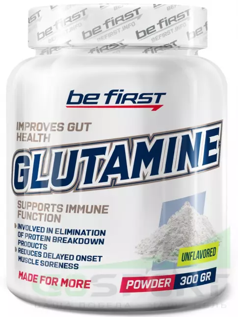 L-Глютамин Be First Glutamine Powder 300 г, Натуральный L-Глютамин Be First Glutamine Powder 300 г, Натуральный