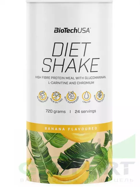 Сывороточный протеин BioTechUSA Diet Shake 720 г, Банан Сывороточный протеин BioTechUSA Diet Shake 720 г, Банан