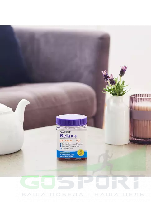 Для иммунитета Natrol Relax+ Day Calm 60 мармеладок, Фруктовый Пунш Для иммунитета Natrol Relax+ Day Calm 60 мармеладок, Фруктовый Пунш
