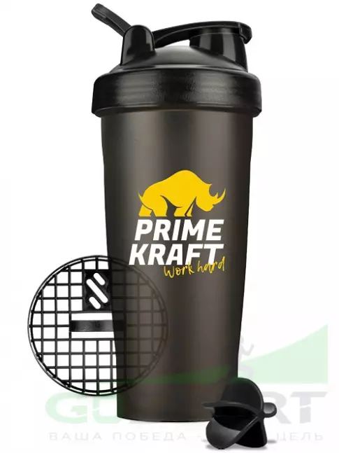 Шейкер 600 мл PRIMEKRAFT Шейкер с логотипом 600 мл, Черный Шейкер 600 мл PRIMEKRAFT Шейкер с логотипом 600 мл, Черный