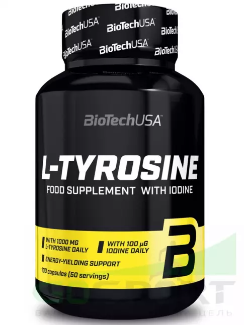 Тирозин BioTechUSA L-Tyrosine 1000 mg 100 капсул Тирозин BioTechUSA L-Tyrosine 1000 mg 100 капсул