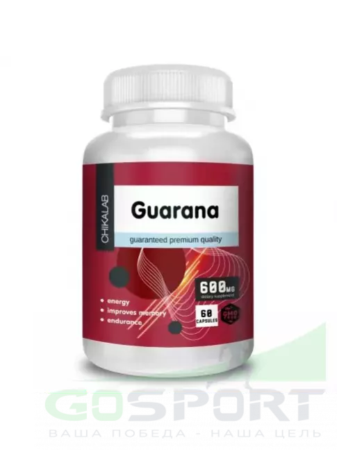 Гуарана Chikalab Guarana 60 капсул, Нейтральный Гуарана Chikalab Guarana 60 капсул, Нейтральный