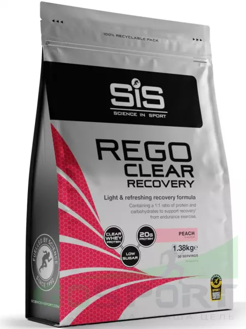 Восстановление SCIENCE IN SPORT (SiS) REGO Clear Recovery 1380 г, Персик Восстановление SCIENCE IN SPORT (SiS) REGO Clear Recovery 1380 г, Персик