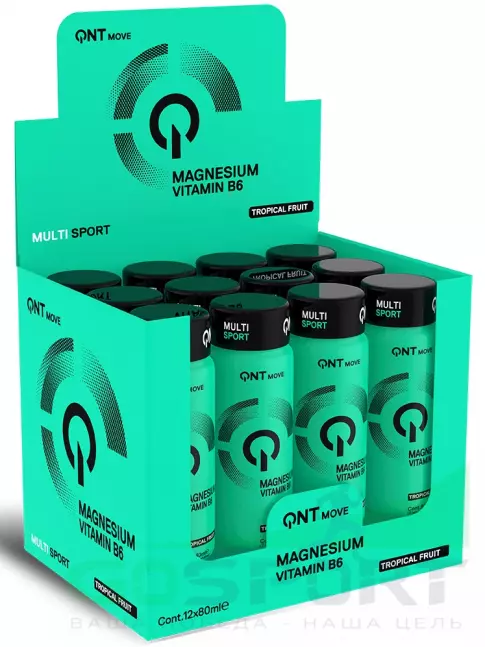 Магний QNT MAGNESIUM + VITAMIN B6 12 x 80 мл, Тропические фрукты Магний QNT MAGNESIUM + VITAMIN B6 12 x 80 мл, Тропические фрукты