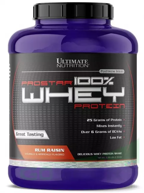 Сывороточный протеин Ultimate Nutrition Prostar Whey 2390 г, Ром - изюм Сывороточный протеин Ultimate Nutrition Prostar Whey 2390 г, Ром - изюм