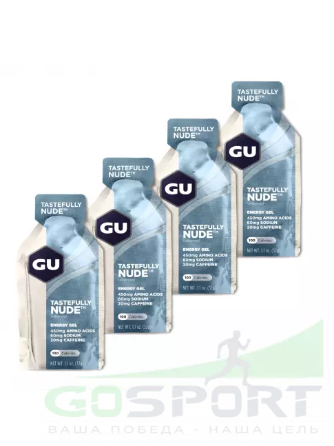 Гель питьевой GU Energy Labs Energy Gel 20 mg caffeine 4 x 32 г, Нейтральный Гель питьевой GU Energy Labs Energy Gel 20 mg caffeine 4 x 32 г, Нейтральный