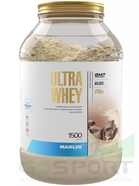 Сывороточный протеин MAXLER Ultra Whey 1500 г, Шоколад Сывороточный протеин MAXLER Ultra Whey 1500 г, Шоколад