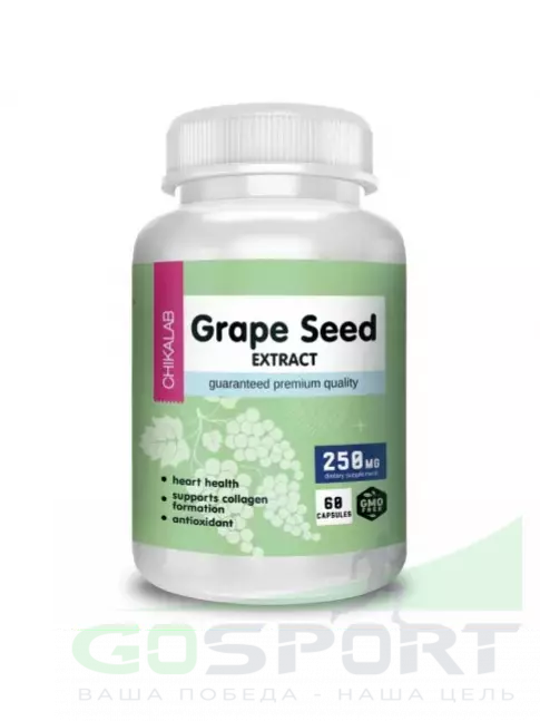 Экстракты Chikalab Grape Seed extrakt 60 капсул Экстракты Chikalab Grape Seed extrakt 60 капсул