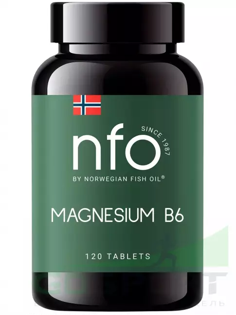 Магний NFO Magnesium 350 mg + B6 120 таблеток Магний NFO Magnesium 350 mg + B6 120 таблеток