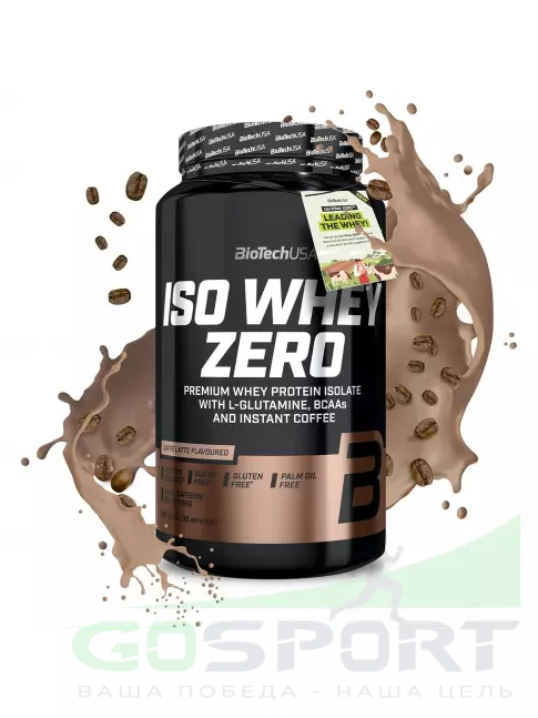 Изолят протеина BioTechUSA Iso Whey Zero 84 mg Caffeine 908 г, Кофе латте Изолят протеина BioTechUSA Iso Whey Zero 84 mg Caffeine 908 г, Кофе латте