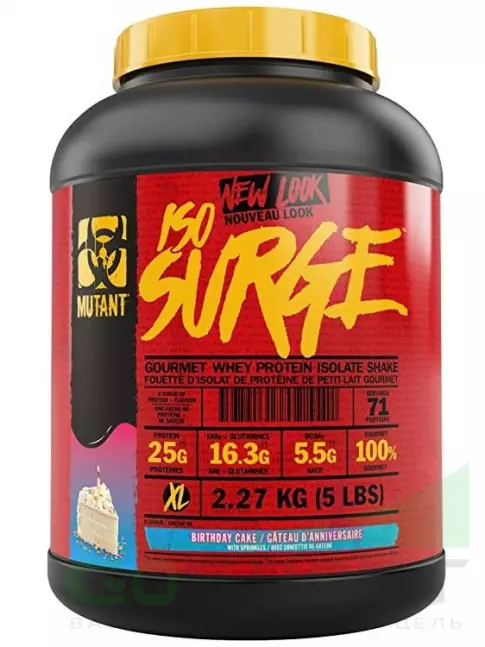 Изолят протеина Mutant Iso Surge 2270 г, Праздничный торт Изолят протеина Mutant Iso Surge 2270 г, Праздничный торт