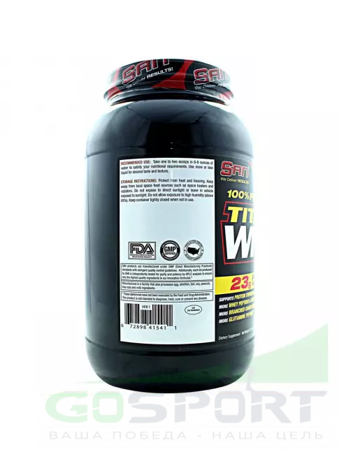 Сывороточный протеин SAN 100% Pure Titanium Whey 909 г, Шоколадный крекер Сывороточный протеин SAN 100% Pure Titanium Whey 909 г, Шоколадный крекер