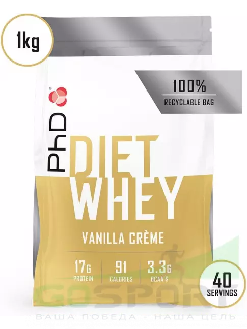 Заменитель питания PhD Nutrition Diet Whey Protein 1000 г, Ванильный крем