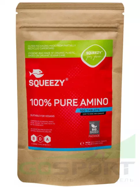 Незаменимые аминокислоты SQUEEZY SQUEEZY 100% PURE AMINO 100 таблеток