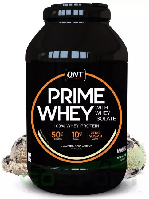 Комплексный протеин QNT PRIME WHEY 2000 г, Печенье - Крем Комплексный протеин QNT PRIME WHEY 2000 г, Печенье - Крем
