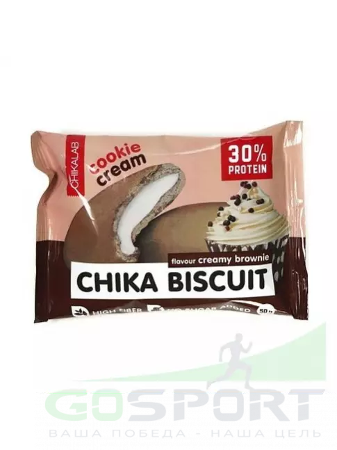 Протеиновый батончик Chikalab Бисквитное печенье Chika Biscuit 6 х 50 г, Cливочный брауни Протеиновый батончик Chikalab Бисквитное печенье Chika Biscuit 6 х 50 г, Cливочный брауни