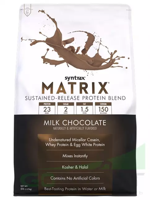 Комплексный протеин SYNTRAX Matrix 5 lbs 2270 г, Молочный шоколад Комплексный протеин SYNTRAX Matrix 5 lbs 2270 г, Молочный шоколад