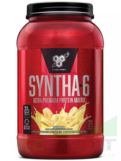 Комплексный протеин BSN SYNTHA-6 1320 г, Банан Комплексный протеин BSN SYNTHA-6 1320 г, Банан