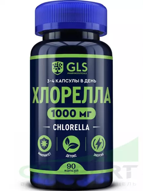 Антиоксиданты GLS pharmaceuticals Хлорелла 1000 мг (Chlorella) 90 капсул