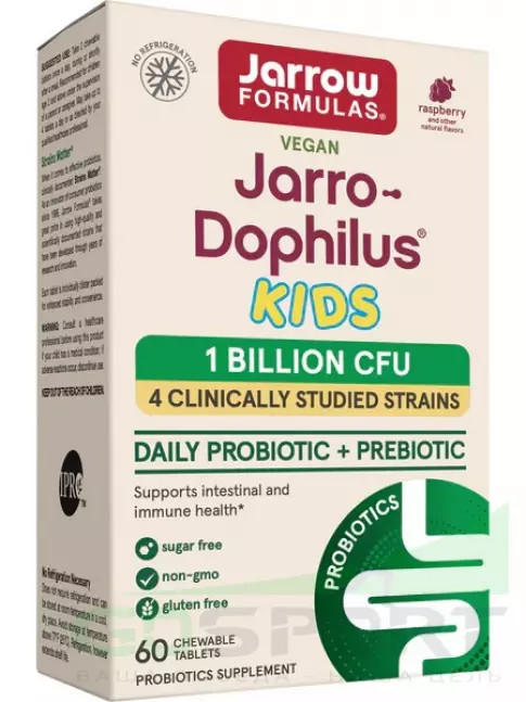 Пробиотик Jarrow Formulas Jarro-Dophilus Kids 1 billion CFU 60 жевательных таблеток Пробиотик Jarrow Formulas Jarro-Dophilus Kids 1 billion CFU 60 жевательных таблеток