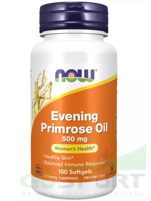 Экстракты NOW Foods Evening Primrose 500 mg 100 мягких капсул Экстракты NOW Foods Evening Primrose 500 mg 100 мягких капсул