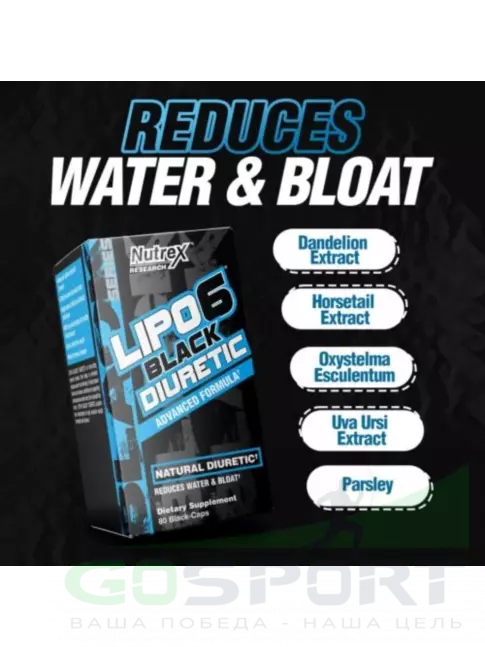 Жиросжигатель Nutrex Lipo-6 Black Diuretic 80 капсул Жиросжигатель Nutrex Lipo-6 Black Diuretic 80 капсул