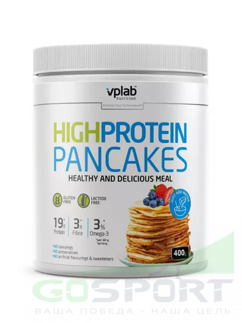 Диетический продукт VP Laboratory HIGH PROTEIN PANCAKES 400 г, Нейтральный Диетический продукт VP Laboratory HIGH PROTEIN PANCAKES 400 г, Нейтральный