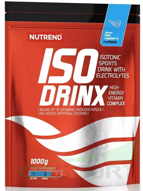 Изотоник NUTREND Isodrinx + Coffeine 1000 г, Голубая малина Изотоник NUTREND Isodrinx + Coffeine 1000 г, Голубая малина
