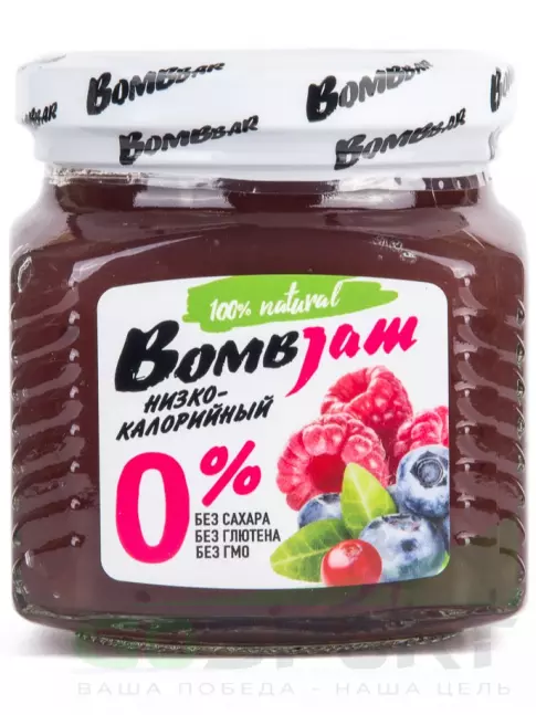 Диетический продукт BombBar BombJam 0% 250 г, Лесная ягода Диетический продукт BombBar BombJam 0% 250 г, Лесная ягода