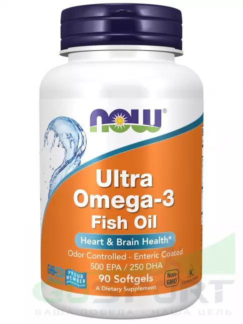 Омега-3 NOW Foods Ultra Omega-3 Fish Oil 500 EPA / 250 DHA 90 гелевых капсул Омега-3 NOW Foods Ultra Omega-3 Fish Oil 500 EPA / 250 DHA 90 гелевых капсул