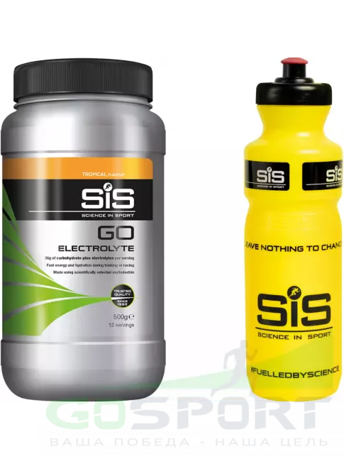 Изотоник SCIENCE IN SPORT (SiS) GO Electrolyte + Бутылочка желтая Тропические фрукты №1 Изотоник SCIENCE IN SPORT (SiS) GO Electrolyte + Бутылочка желтая Тропические фрукты №1
