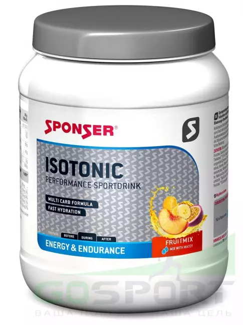 Изотоник SPONSER ISOTONIC 1000 г, Фруктовый микс Изотоник SPONSER ISOTONIC 1000 г, Фруктовый микс